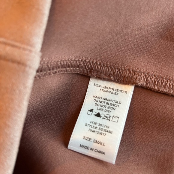 SHINESTAR Mini Skirt (only) Pink Faux Suede Back Zipper Size Small - Picture 8 of 10